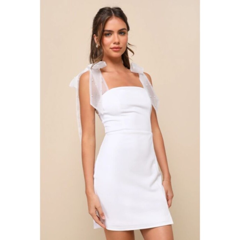 Lulu's White Mini Dress - Picture 3 of 7